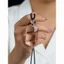 Tổng Hợp Trắng Pha Lê Mặt Dây Chuyền An Toàn Không Có Thẻ Nam Nữ Phong Cách Đá Thô Handmade Cặp Đôi Phong Cách Chữ