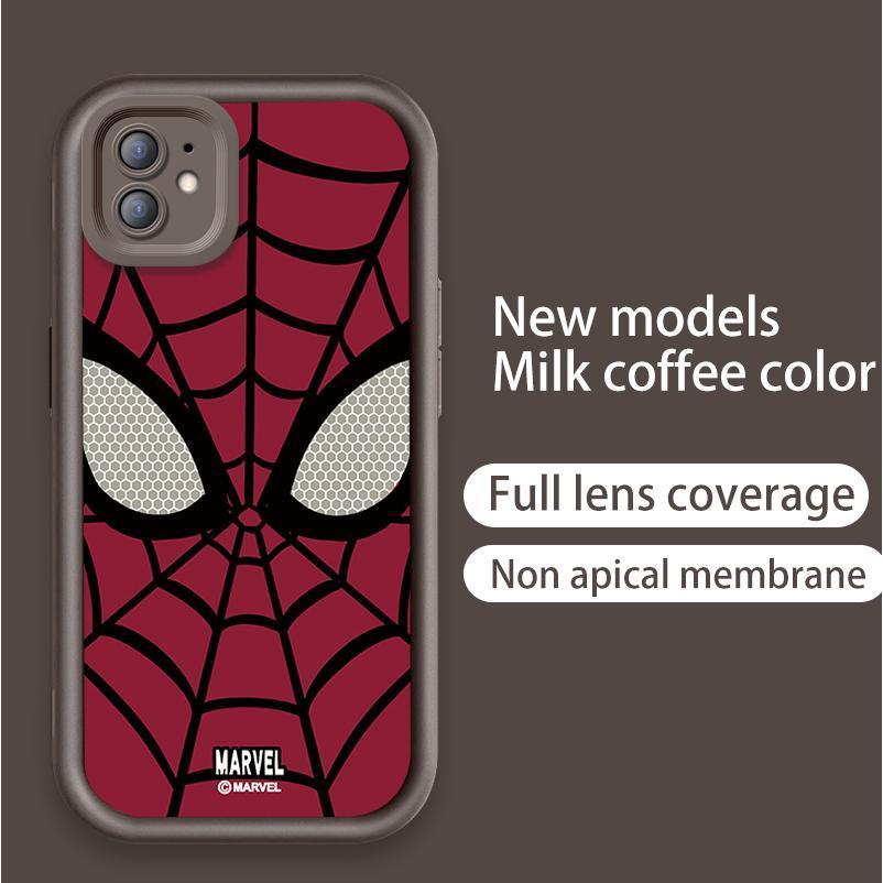 Ốp Lưng Cho iPhone 11 12 13 Pro Max Hoạt Hình Silicon Cầm Tay Mềm Ốp lưng TPU Người Nhện web Thiên Thần Mắt Chống Sốc Ốp Lưng