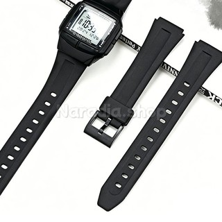 18mm cho Casio F91w F-201w F201w WS-300 DB-36 Silicon Dây Đồng Hồ Cao Su Chống Thấm Nước Dây Đeo Đồng Hồ Nam Nữ Thể Thao Dây Đeo Tay