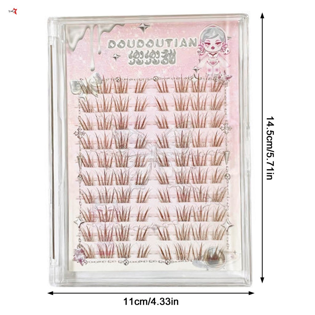 Lông mi giả bằng sợi nâu Khối lượng tự nhiên C Curl 7-12mm Mix Lông mi mềm thủ công cho bữa tiệc hàng ngày