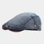 FUJIOU Mũ Newsboy Denim đã giặt, Mũ nồi họa sĩ phong cách Cotton, Mũ chuyển tiếp có thể điều chỉnh thông thường Mũ lưỡi trai màu trơn dành cho nữ