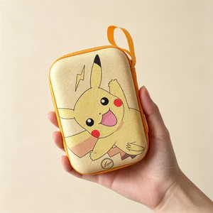 Dễ Thương Pikachu Túi Bảo Quản Túi Kính Cáp Dữ Liệu Tai Nghe Sạc Túi Trang Điểm Anime Ngoại Vi Túi Du Lịch Cô Gái Quà Tặng Thiết Thực