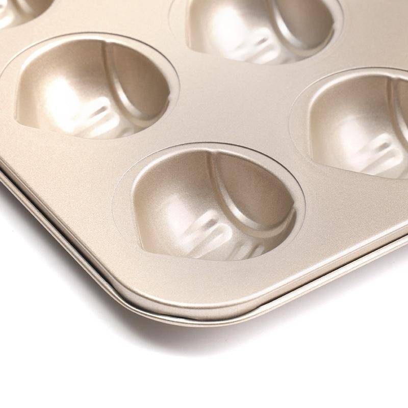 Alittlesetrtu 6 / 9 Khoang Hạt dẻ Hình Khuôn Bánh Thép Carbon Khay Nướng Dụng Cụ Nhà Bếp VN