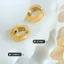 Hợp thời trang vòng bông tai nam nữ phong cách Hồng Kông, thép titan mạ vàng 18k