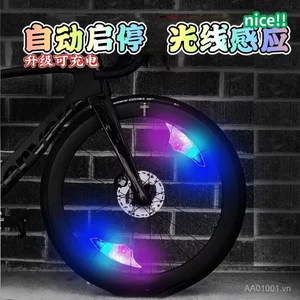 Xe đạp leo núi tích hợp đèn thông minh sạc cảm ứng, ánh sáng cảnh báo ban đêm