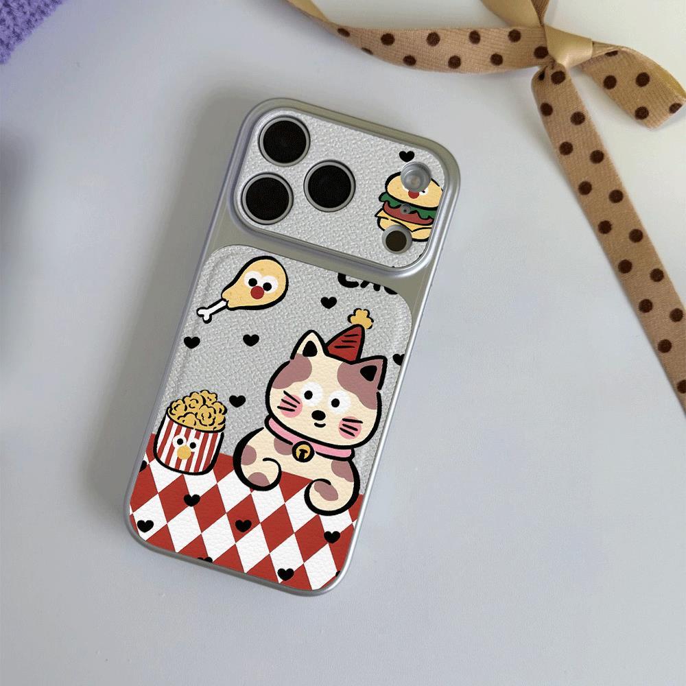 Hamburger Puss cho trường hợp iPhone 17pro iPhone 16/15/14pro chống rơi