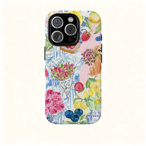 Vỏ bia chanh hình con chó con dễ thương Olive Thích hợp cho iPhone17 17Pro 16 15 13 XR 13mini 8PLUS Vỏ điện thoại chống sốc hai lớp Vỏ bảo vệ toàn diện bóng loáng