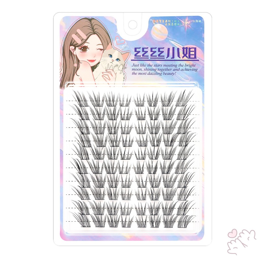Lông mi giả Fox Style Wild Volume C Curl Hỗn hợp 10-13mm Đen