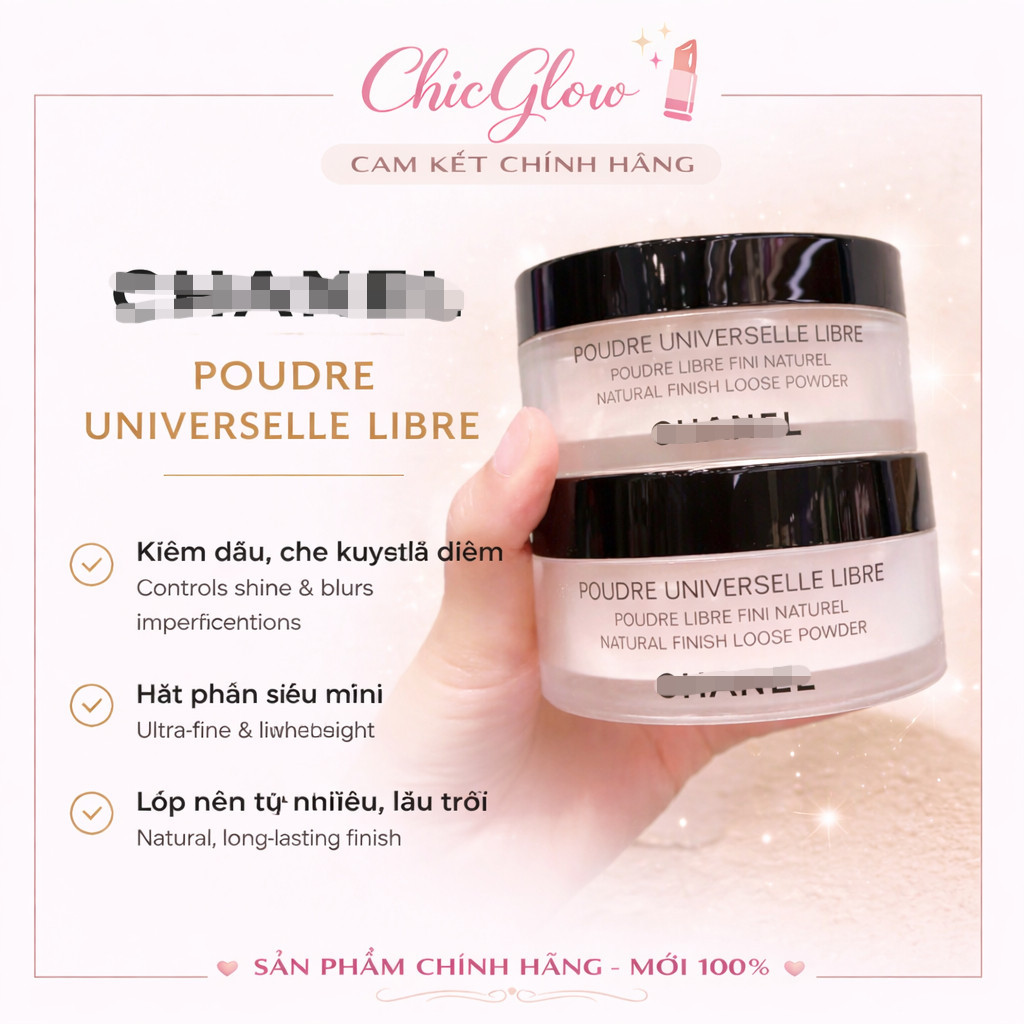[Chính Hãng] Phấn Phủ Bột ℂℍ𝔸ℕ𝔼𝕃 𝗣𝗢𝗨𝗗𝗥𝗘 𝗨𝗡𝗜𝗩𝗘𝗥𝗦𝗘𝗟𝗟𝗘 𝗟𝗜𝗕𝗥𝗘 30g Fullsize |  Che Phủ Hoàn Hảo & Mịn Lì