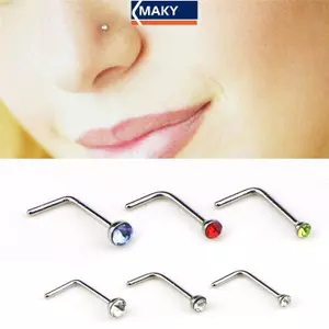MAKY Bộ 60 cái thép không gỉ stud body piercing hình chữ L
