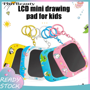 < Pluscloth > Móc khóa máy tính bảng viết Lcd mini có bút – Doodle Notepad có thể xóa được đầy màu sắc Tấm phác thảo di động cho ba lô trẻ em Bảng vẽ vui nhộn quyến rũ cho du lịch và trường học Mini