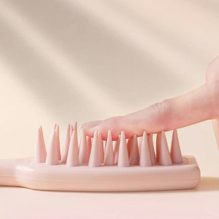 Bàn Chải Gội Đầu Mát Xa Da Đầu Bằng silicone Tay Cầm Dài Tiện Lợi SUNN0