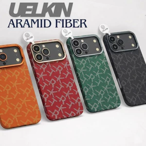 Ốp Lưng Họa Tiết UELKIN ARAMID FIBER Cho iPhone 17 Pro Max - Vân Dệt Chống Sốc, Vòng Từ Tính Sạc Không Dây