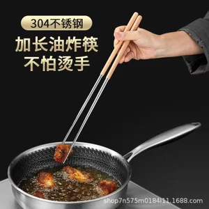 Đũa Chiên Inox 304 Mở Rộng Tay Cầm Xay Chịu Nhiệt Độ Cao Lẩu Đũa Hộ Gia Đình 40cm Lo Mein Đũa Công Cộng