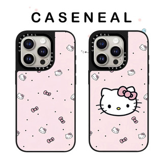 CASENEAL Black Spot Kitty Vỏ Điện Thoại Gương Chất Lượng Cao Thích Hợp Cho iPhone 17ProMax 17pro 17 air 16promax 16 15promax 15 14promax 13 13promax Ốp Lưng Cứng Chống Rơi Thời Trang