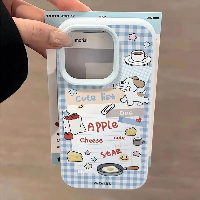 Giấy chú thích xương chó con iPhone1617 vỏ điện thoại 15promax silicone 13 trọn gói