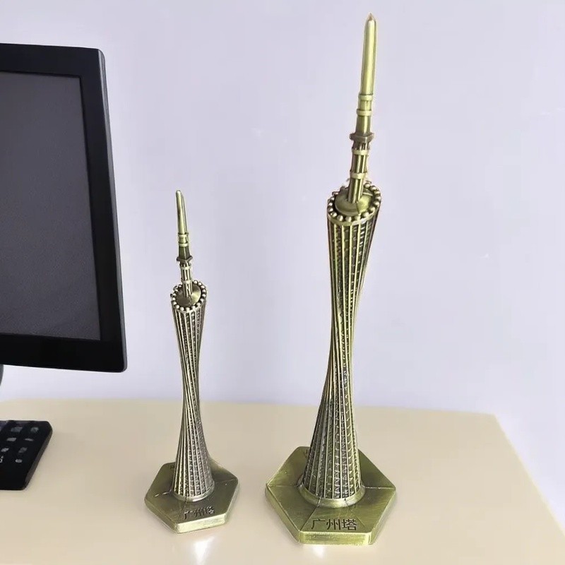 Mô hình tòa nhà Landmark Tháp Quảng Châu eo nhỏ Lưu niệm du lịch Đồ trang trí Đồ trang trí cho bạn bè nước ngoài 0424