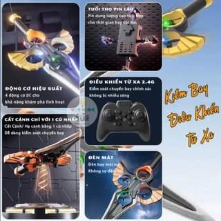 Đồ chơi RC kiếm bay thông minh 360 đèn LED quay có thể sạc lại 3 tốc độ Quà tặng sinh nhật cho trẻ em