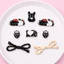 Set Charm Hello Kitty Đen Xinh Cute Trang Trí Dép Crocs,, Phụ Kiện DIY Dễ Thương Nhựa Cao Cấp Bền Đẹp