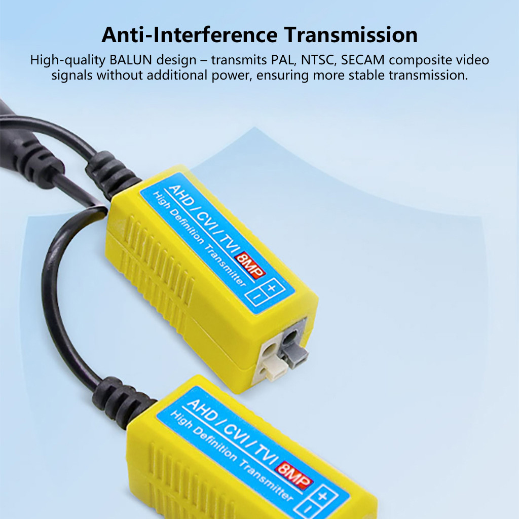 Bộ phát video cặp xoắn thụ động JMT cho định dạng video AHD / CVI / TVI cho camera quan sát Analog / HD Kết nối với DVR