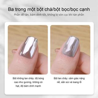 Miss Gooey Gel Bột Gương 3 Trong 1 Bao Phủ Toàn Bộ Không Hạt Siêu Bóng Độ Bám Bột Bịt Kín Cạnh 15ml Cho Người Xây Dựng Móng Tay Chuyên Nghiệp