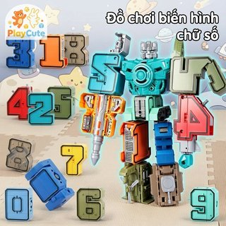 Đồ chơi Robot số có thể biến đổi 0 9 Space Mecha Puzzle Giáo dục Nhựa trẻ em Học tập