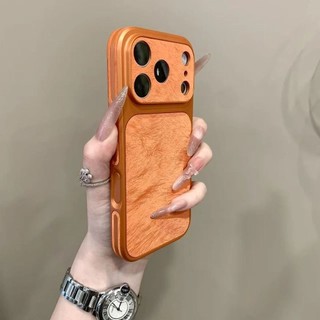 Ốp điện thoại di động bằng sợi lông vũ cỡ lớn sang trọng cho iPhone17 16 15 14 13 Pro Max bảo vệ camera chống sốc chống rơi mặt sau cứng