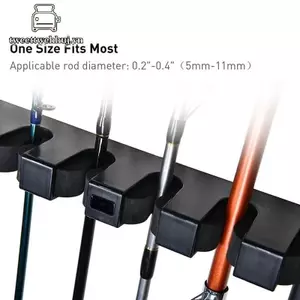 Nhíp Lưu Trữ Cần Câu 6/8 Lỗ - Giá đỡ Treo Tường cho Braids và Lưới