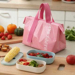 Túi Ăn Trưa Cách Nhiệt Tote Nhiệt Oxford PVC Chống Thấm Nước Miệng Rộng Văn Phòng Dã Ngoại Du Lịch