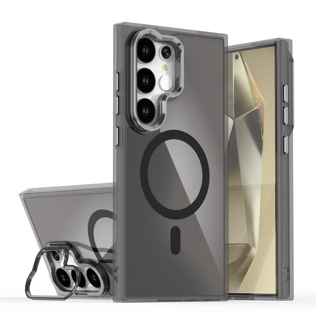Ốp điện thoại đổi màu có giá đỡ kim loại tương thích cho Samsung S25 Ultra S24 ultra S23 ultra cho A56 5G A36 5G A55 A35 A15 A25 A13 A14 A05s