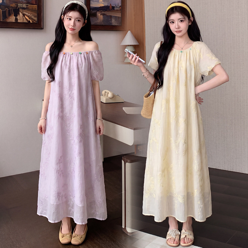 Váy bà bầu dài vừa phải chất lượng cao mùa hè