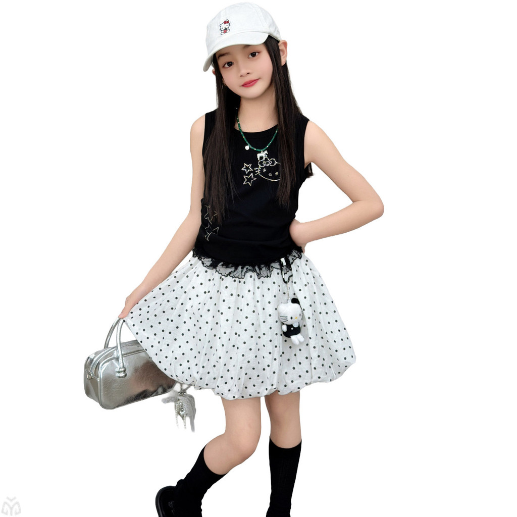 Áo Vest Mùa Hè Bé Gái 2026 Phong Cách Mới Phiên Bản Hàn Quốc Trẻ Em Ren Hot Diamond Top
