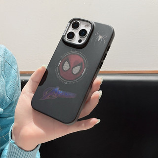 Ốp điện thoại doanh nghiệp từ tính hình người nhện mờ hai lớp cho iPhone 17 16 15 14 13 Pro Max