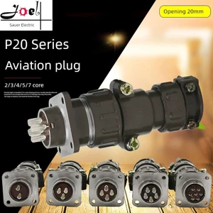 Ổ cắm hàng không P20 Loại mông Loại mông 2 lõi 3 lõi 4 lõi 5 lõi 7 lõi Đầu nối tròn 20MM