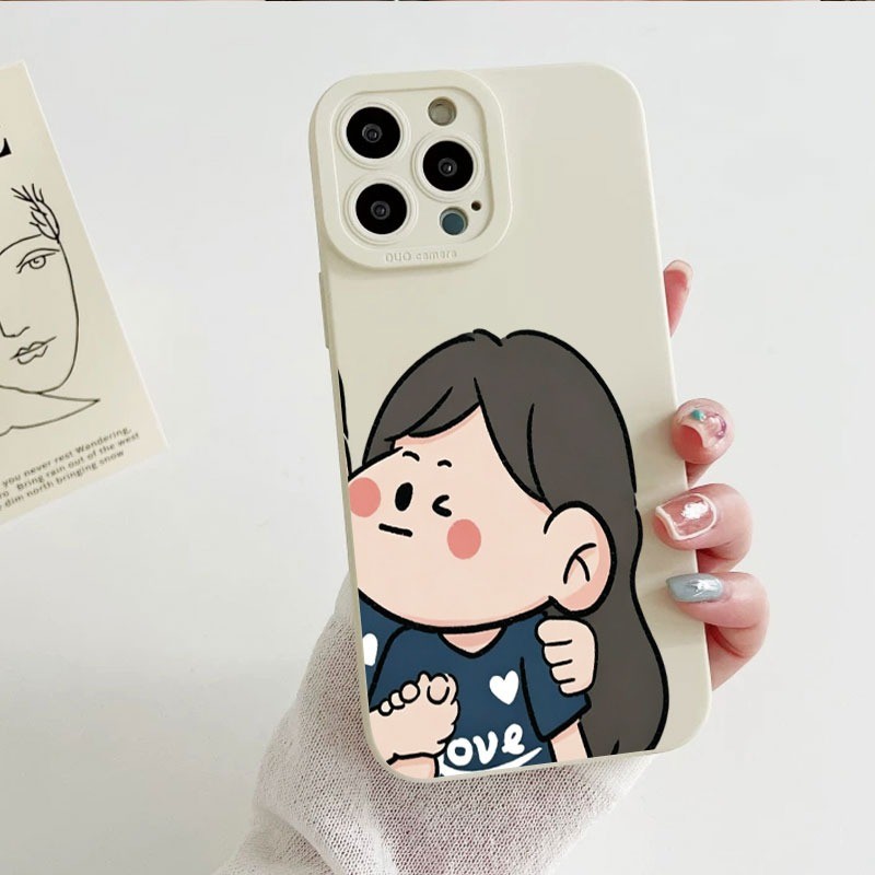 Ốp lưng iPhone Vỏ máy ảnh silicon mềm chống sốc Little Girl - iP 7/8/X/XS/XR/11/12/13/14/15/16/17/Plus/Air/Pro/Max