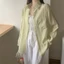 Áo sơ mi chống nắng Tencel dành cho nữ, Áo khoác Cardigan dáng rộng nhẹ