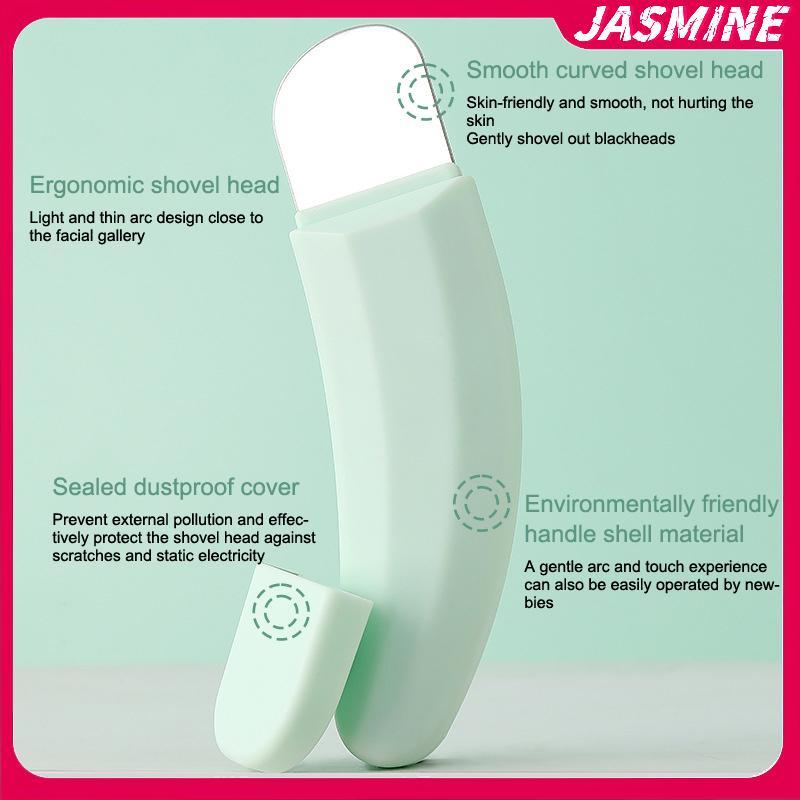 JASMINE Facial Skin Scrubber head Remover Có Nắp Mặt Thìa Tẩy Tế Bào Chết Làm Sạch Sâu Dụng Cụ Chăm Sóc Da JASMINE