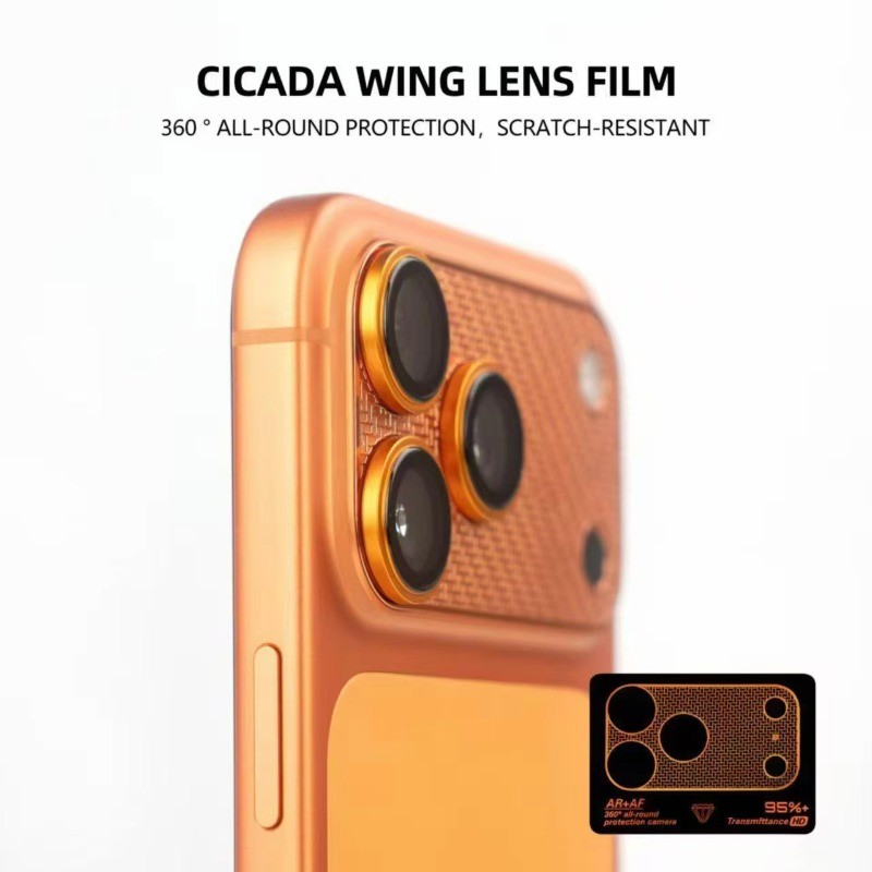 Ốp bảo vệ ống kính camera cho iPhone 17 Pro Max/17 Pro/17PM, viền kim loại, kính cường lực chống trầy xước