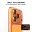 Ống kính camera vòng kim loại 3D cho iPhone 17 Pro Max/17 Pro, kính cường lực bảo vệ ống kính sau, phụ kiện điện thoại