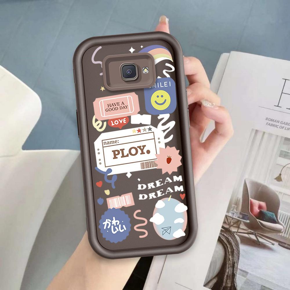 Ốp Lưng Cho Samsung J7 Prime Hoạt Hình Silicone Bé Gái Mềm Vỏ Điện Thoại TPU Nhãn Nụ Cười Hoa Thiên Thần Mắt Chống Sốc Ốp Lưng