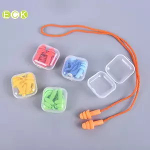 Nút tai silicon Nút tai ngủ Giảm tiếng ồn Nút tai bơi lội có dây đẹp