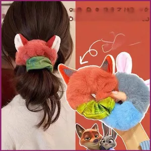 YT4 Zootopia Dây buộc tóc hoạt hình cao cấp Judy Nick Phụ kiện tóc mùa thu đông vòng ruột già