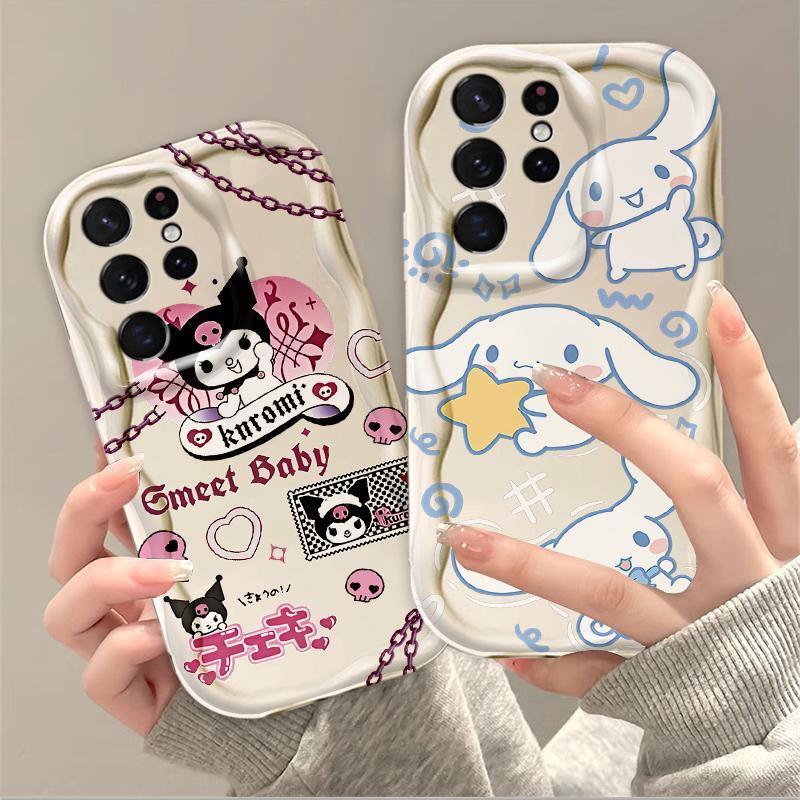 Thích hợp cho Samsung S20 S21 S22 S23 S24 S25 S26 + FE Plus Ultra 3D Bảo vệ TPU mềm Kuromi Cinnamoroll Vỏ điện thoại chống sốc