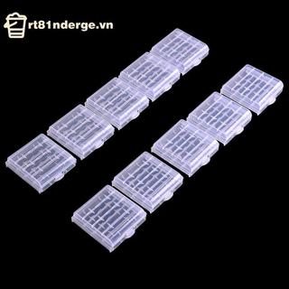 Ge 10x Hộp Đựng Nhựa Hộp Bảo Quản Cho Pin AA AAA Có Thể Sạc Lại n