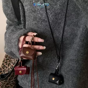 E-WOITD Sáng Tạo Vintage Mini Đồng Xu Ví Nelace Cho Nữ Thoáng Mát Mặt Dây Chuyền Nhỏ Tai Nghe Coverpact Dây Dài Áo Len Dây Xích Quà Tặng E-WOITD