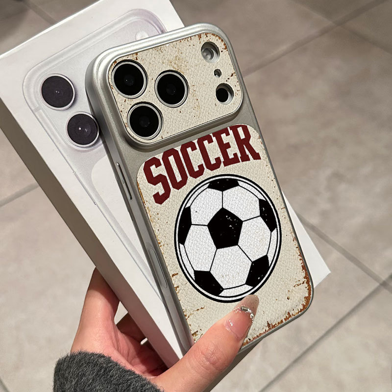 Ốp lưng da mềm cao cấp bảo vệ camera họa tiết bóng đá World Cup 2026 - iPhone 11/12/13/14/15/16/17/Plus/Air/Pro/Max