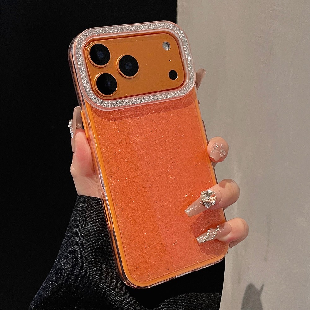 Ốp Điện Thoại Acrylic 2 Trong 1 Lấp Lánh Cho iPhone 17 Pro Max 16 15 14 13 12 11 Vỏ Bảo Vệ Chống Sốc