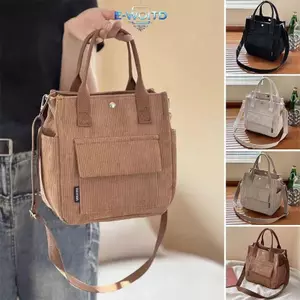 Túi Tote đeo chéo cầm tay đa năng E-WOITD dành cho học sinh Túi đựng hộp cơm trưa di động đơn giản và đa năng E-WOITD
