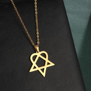 Misa Classic đơn giản Heartagram Ngôi sao Trái tim Mặt dây chuyền bằng thép không gỉ Trang sức Nelace Đẹp