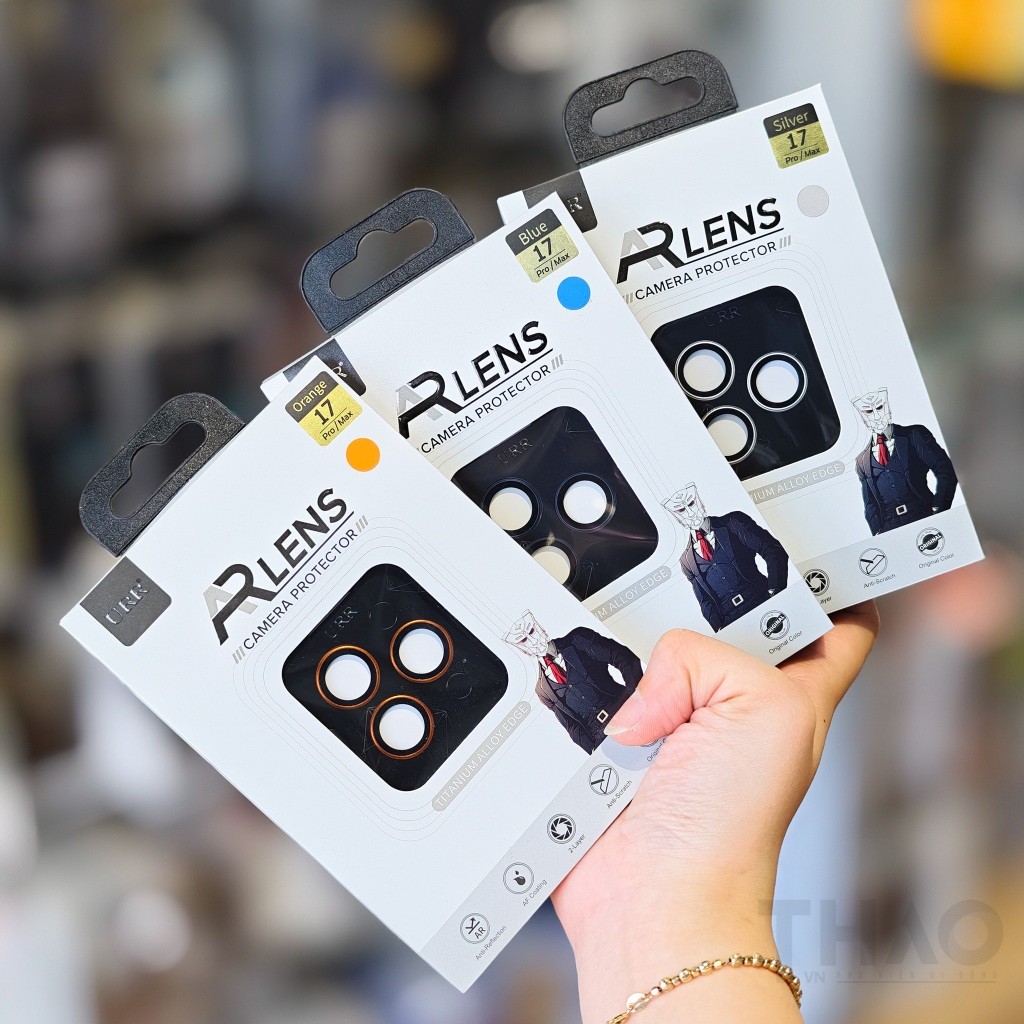 [Chính Hãng] Dán Bảo Vệ Camera URR AR Original 1 tầng Cho iPhone - Kính Cường Lực Viền Hợp Kim Nhôm CNC, Chống Lóa Flash